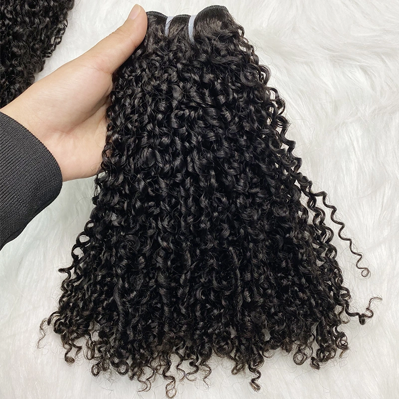 Angelbella Großhandel/Lieferant Pissy Curly Hair Extension Human Hair Raw Virgin Cuticle ausgerichtet Haarprodukte für schwarze Frauen