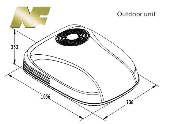 Cooling and Heating Overhead Parking Air Conditioner for Camper