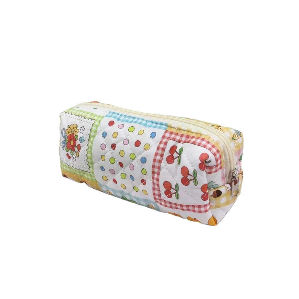 Customized Pencil Case Makeup Pouch Cotton Colorful Travel Cosmetic Bag for Girls