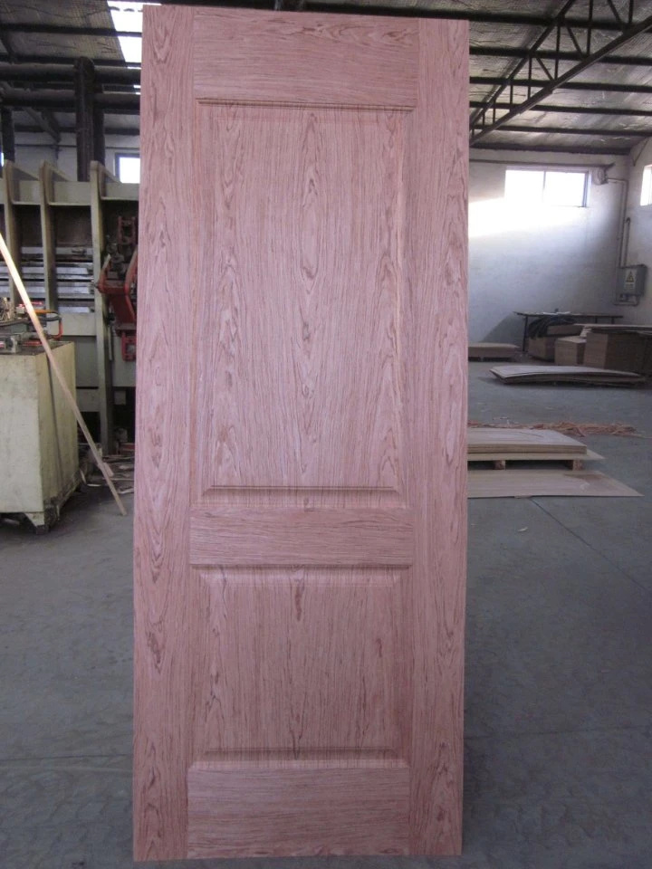Panel de puerta de madera de caoba clásica de la puerta de melamina piel