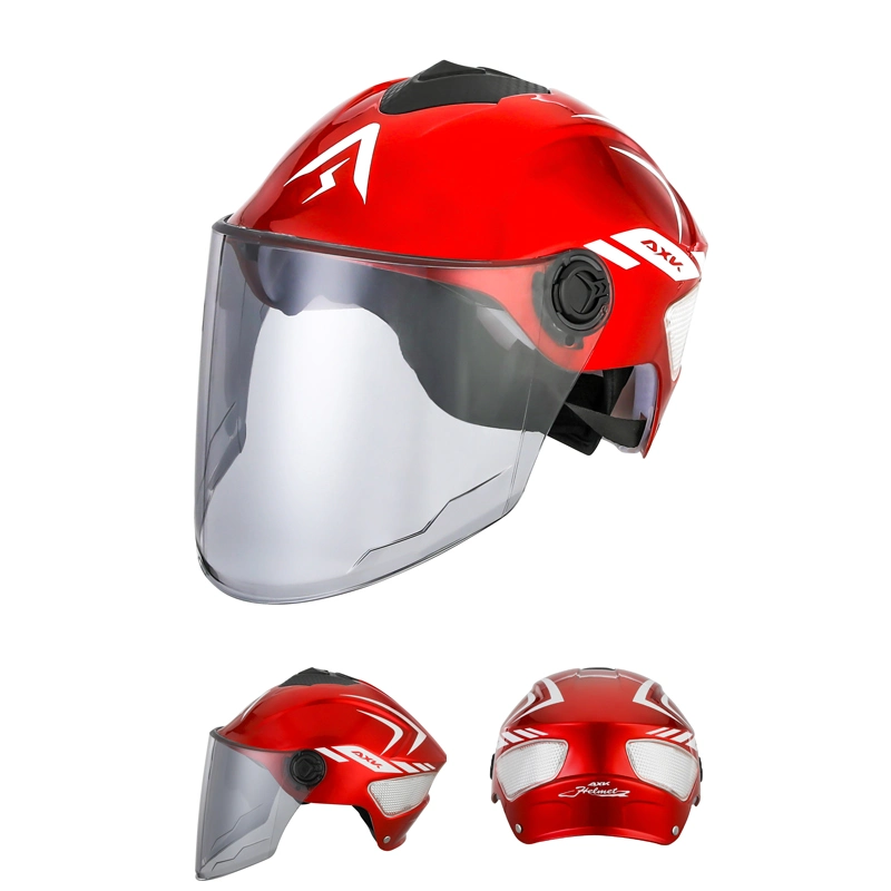 الجملة هليى موتوركيكل هليmet Summer Male Riding Half Helmet Unisex دورة الصيف لسلامة البالغين على الدراجات البخارية الكلاسيكية PP بنصف الوجه