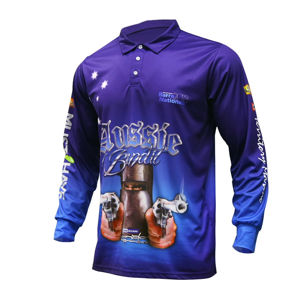 High quality/High cost performance  Sublimation Polo Shirts Fishing Wear