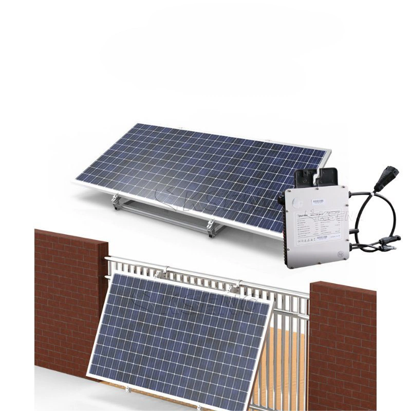 Italy Germany Grid Tied Balcony Garden Solar System Plug and Play Solar Energy System Balcony Kits 600W 400W