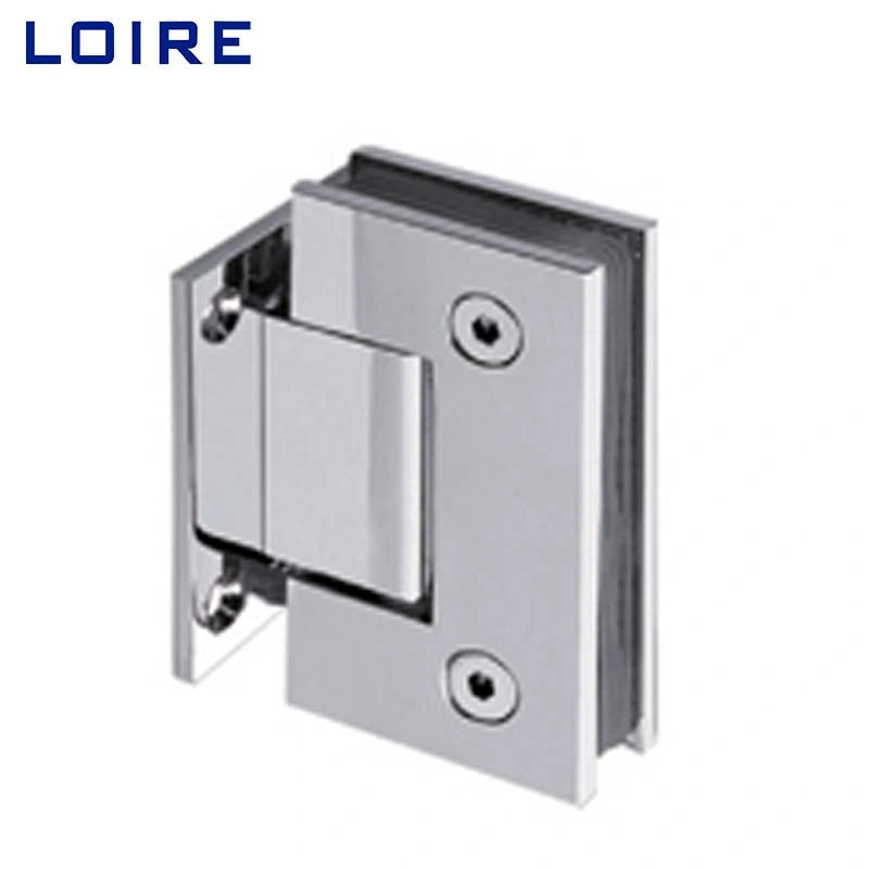 Loire Wholesale/Supplier Polished Chrome Solid Brass Stainless Steel Wall Mount Full Back Plate Standard Duty Door Hinge Glass Shower Hardware for Frameless Shower Door