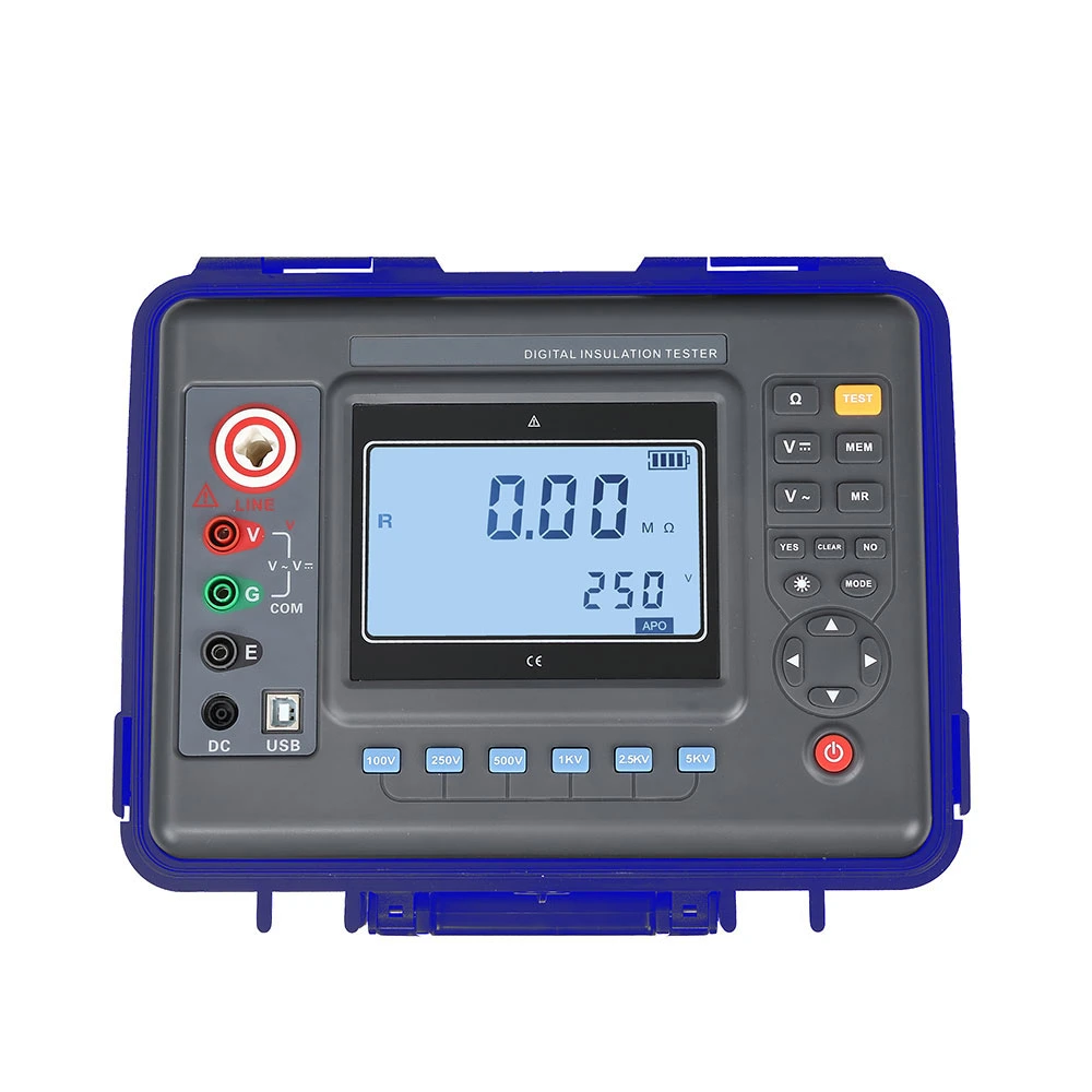 Original Factory Supply Portable 5kv 10kv 15kv High Voltage Insulation Resistance Tester Insulation Resistance Test (IR) , Pi&Dar with Absorption Ratio