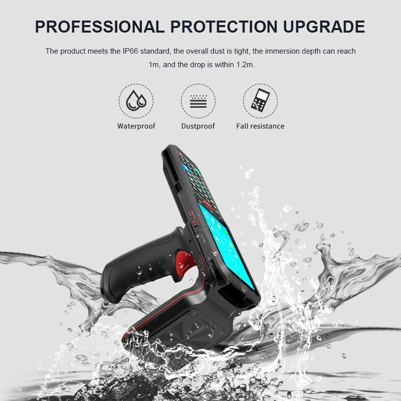 New Android 9.0 NFC Industrial PDA 4inch Barcode Scanner Rugged PDA Device for Warehouse Management