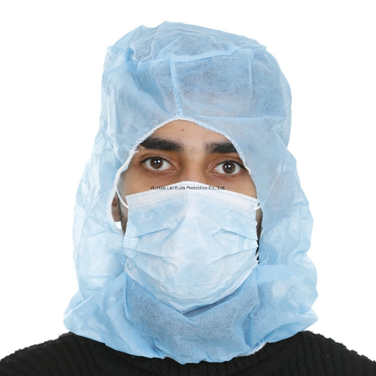 PP Disposable Hood Cover Astro Caps with Face Mask