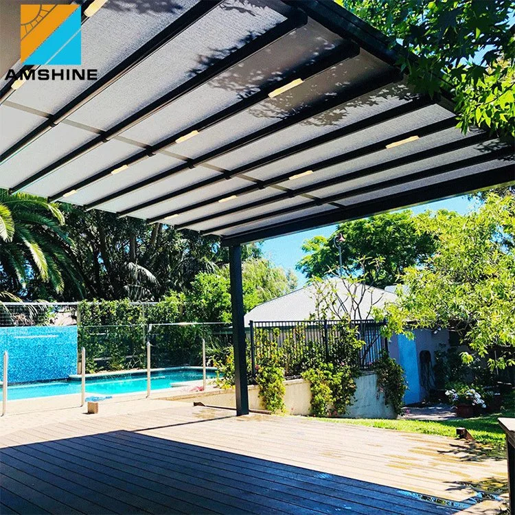 Customized Size Waterproof Canopy Terrace Roof Sunshade Pergola Retractable Sliding and Folding Electric Sun Room Motorized Awning for Outdoor or Carport