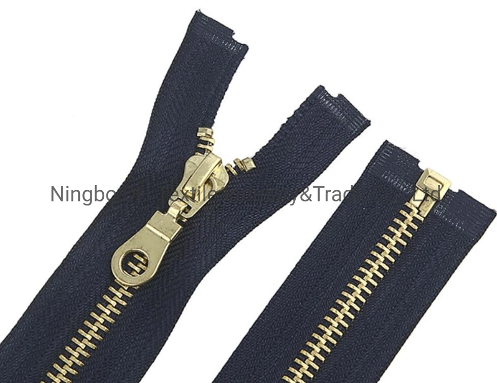 High quality/High cost performance  No. 5 Metal Zipper Jeans Zipper O/E, a/L From Original Factory