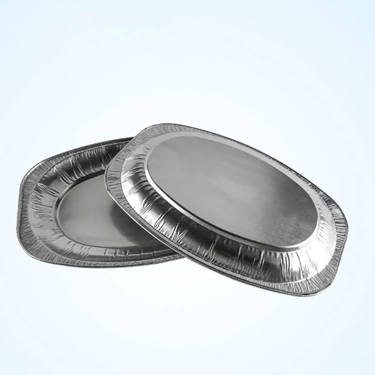 Oval Aluminium-Folienpfannen Restaurant Lebensmittel Verpackung Folienbehälter Backen Aluminiumschale