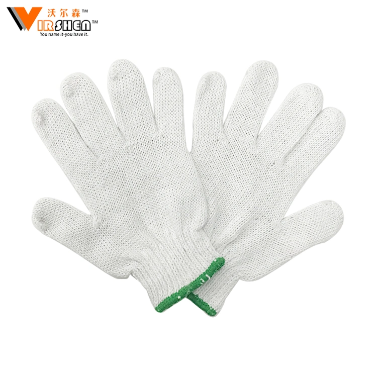 New Design Skidproof Dustproof Knitted Organic Cheap White Cotton Gloves