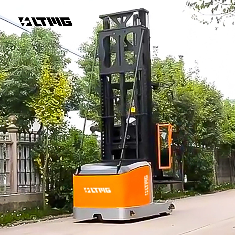 Ltmg Brand Four Way Man up Electric Reach Truck Counterbalance Pallet Stacker 1500kg Electric Reach Truck with Curtis AC Controller