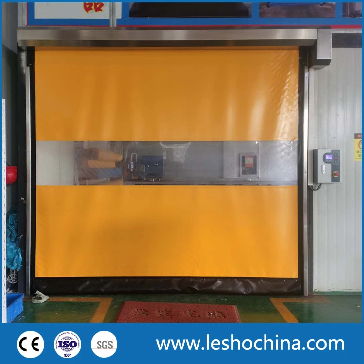 PVC Fabric Self Repairing High Speed Rapid Rolling up Door for Warehouse