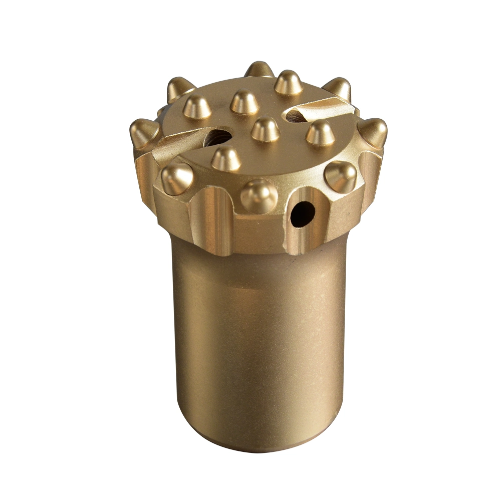 Outils de forage de connexion personnalisé T38 à 64mm bouton doré Bit Foret de rock avec une endurance élevée dent d'exploitation minière