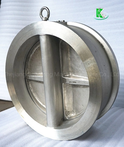 Stainless Steel Spring Loaded Butterfly Double Disc Wafer Non Return Check Valve (H76X)