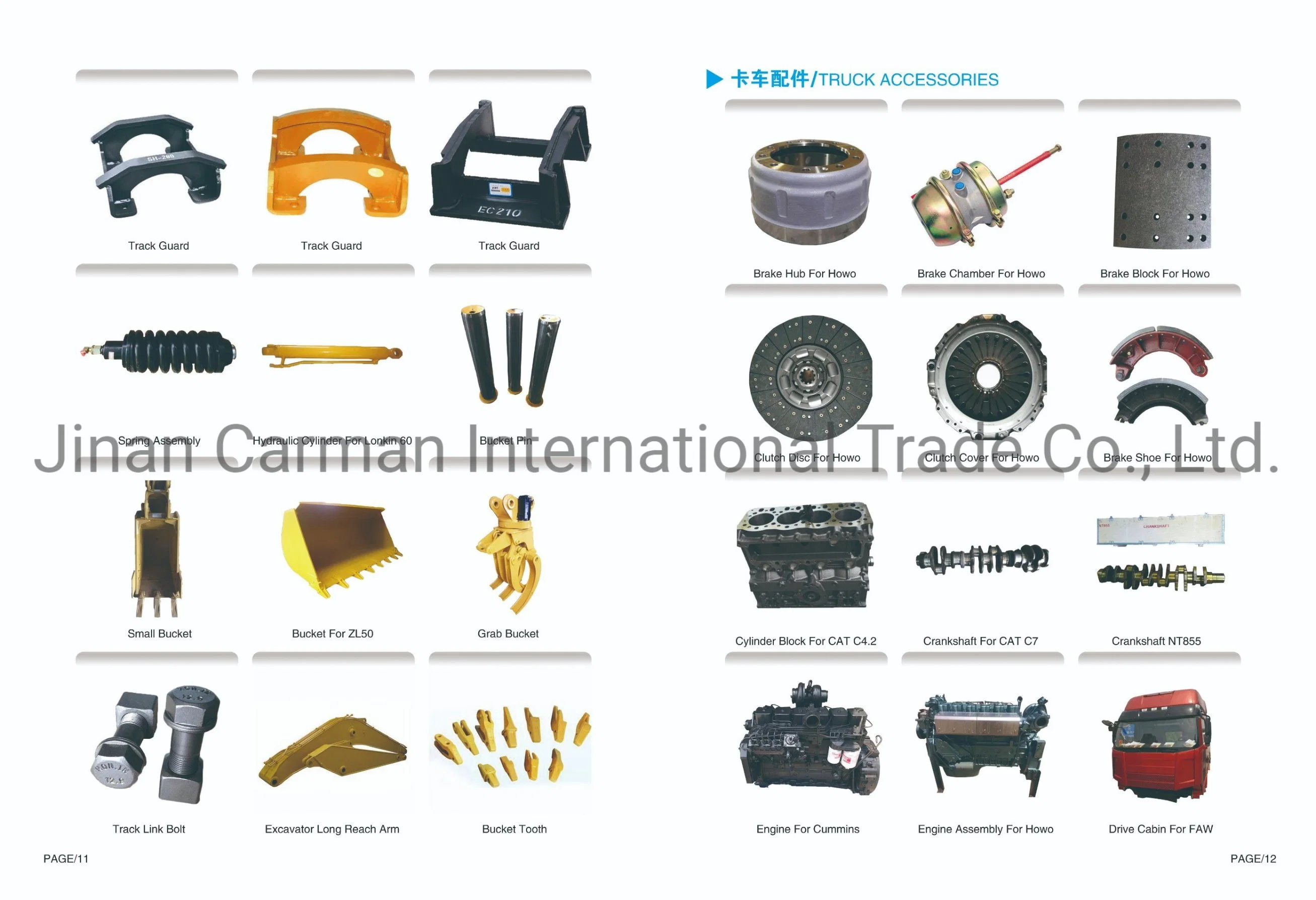 Shacman Sinotruck HOWO FAW Foton Dongfeng Truck Spare Parts Cunmmins Weichai Deuzt Engine Spare Parts