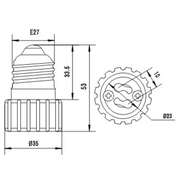 Accesorios de iluminación E27 para la toma de la base de lámpara GU10 Adaptador de soporte de