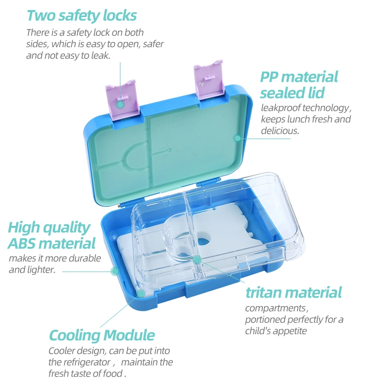 Aohea Pass FDA High Temperature Resistance Lunch Boxes for School Kids Without BPA Bento Boxes