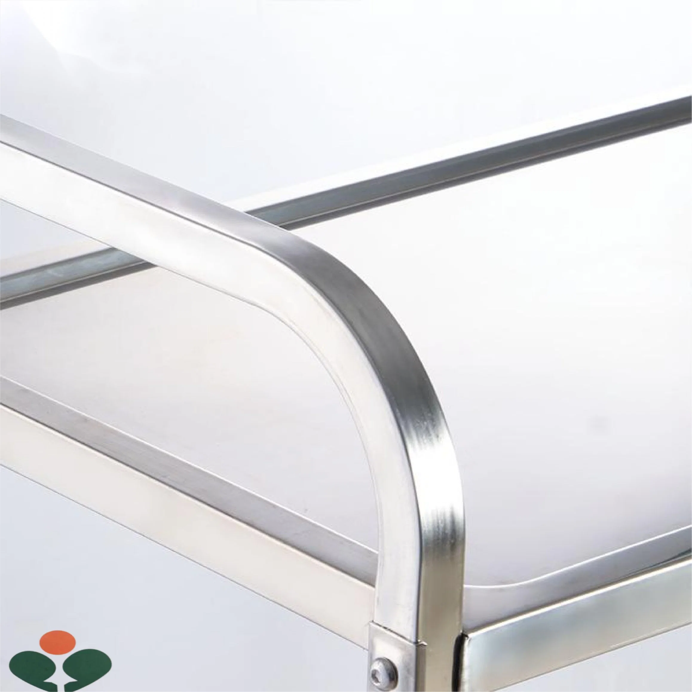 Stainless Steel Two-Layer Trolley Medical Cart Emergency Trolley Hospital Equipment