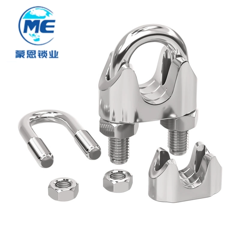 Rigging Hardware Wire Rope Clamp DIN741 Lifting Stainless Steel U Bolt Saddle Fastener