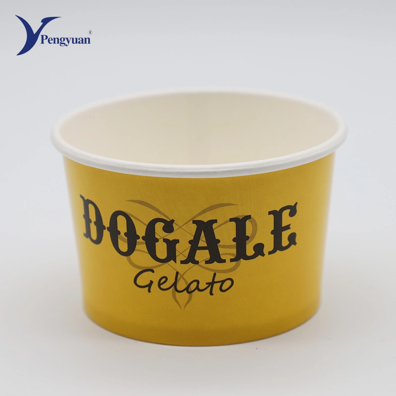 Impressão personalizada de sorvete de papel descartável Cup