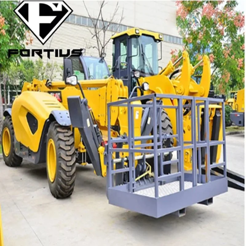 Cheap Price 3 4.5 5 6m Stretch 3ton 4ton Diesel/Gas Telescopic Forklift with High Grade Engine, Side Shift, Cabin, Triplex Mast and CE Certificate.