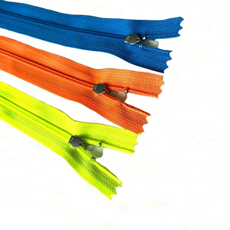 5#51-54 Cm Colorful Closed End Zipper Invisible Zipper Teardrop Type Slider for Trouser