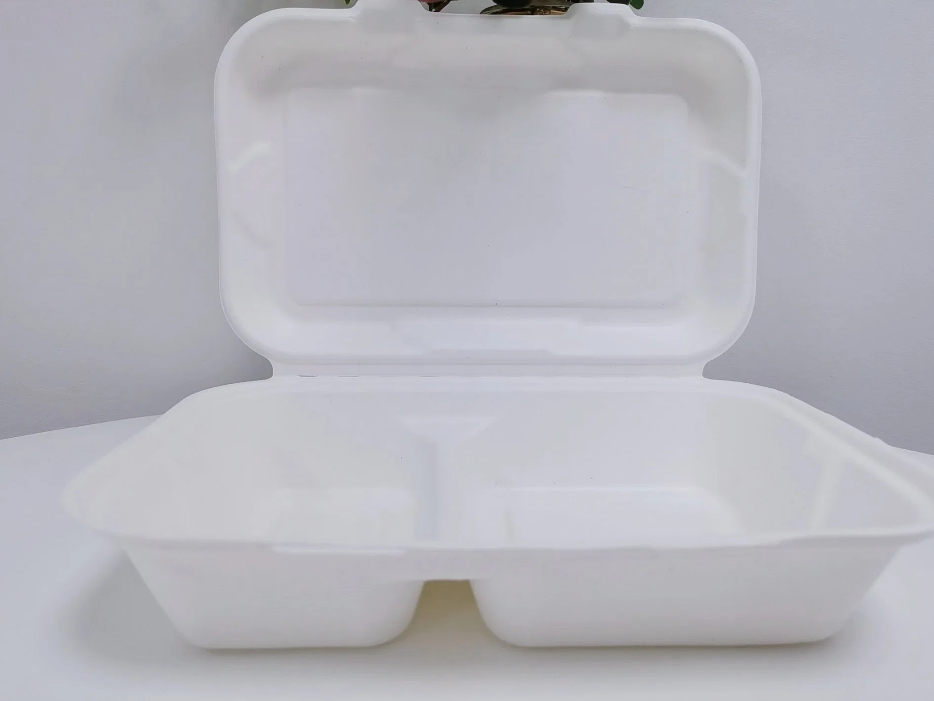 Disposable Clamshell Round to Go Take Away Lunch Food Meal Deli Bamboo Fiber Packaging Boxes