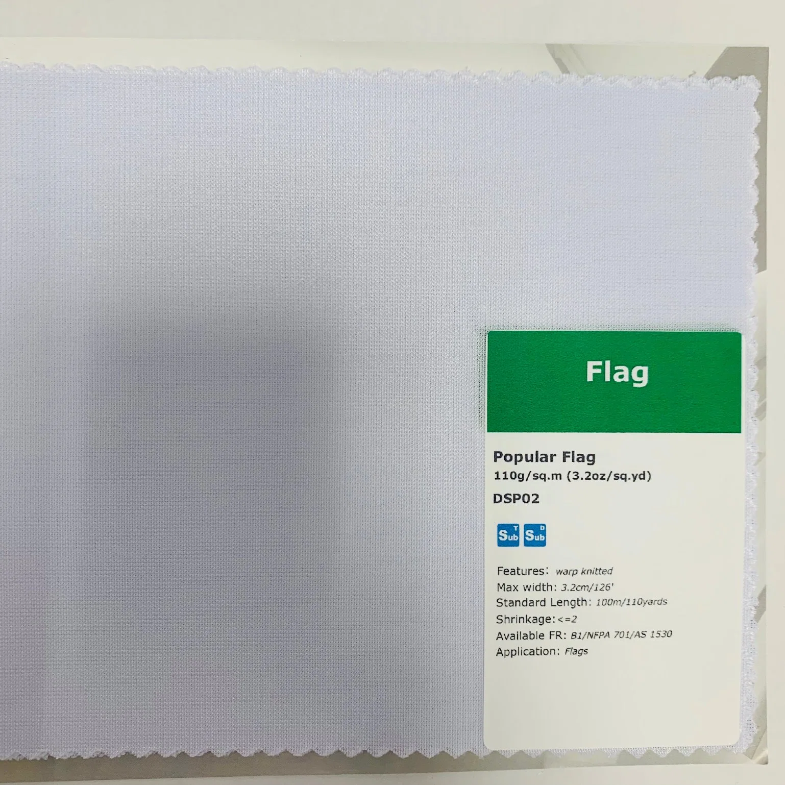 Unisign 100m Pro Roll Flag Fabric für Promotion und Werbung Nutzungsstruktur