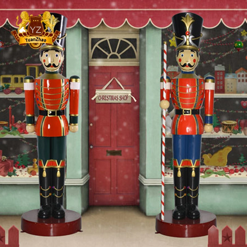 Original Factory Direct Supply Customized Size Resin Fiberglass Nutcracker Soldiers for Christmas Decoration