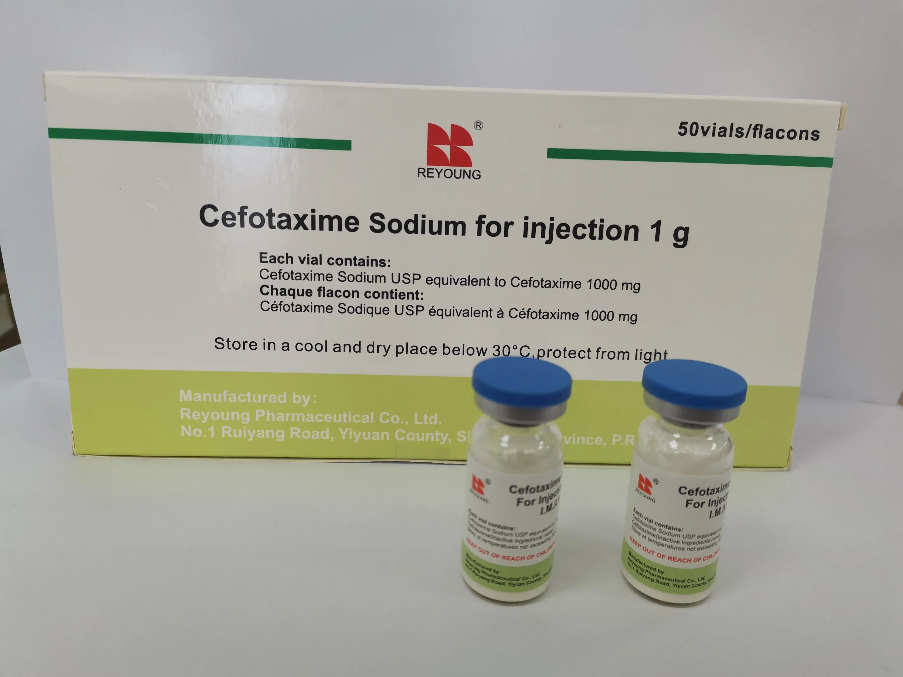 Rendimiento de alta calidad/alto costo de antibióticos de cefalosporina/cefotaxima sódica para inyección/ certificado GMP/5g