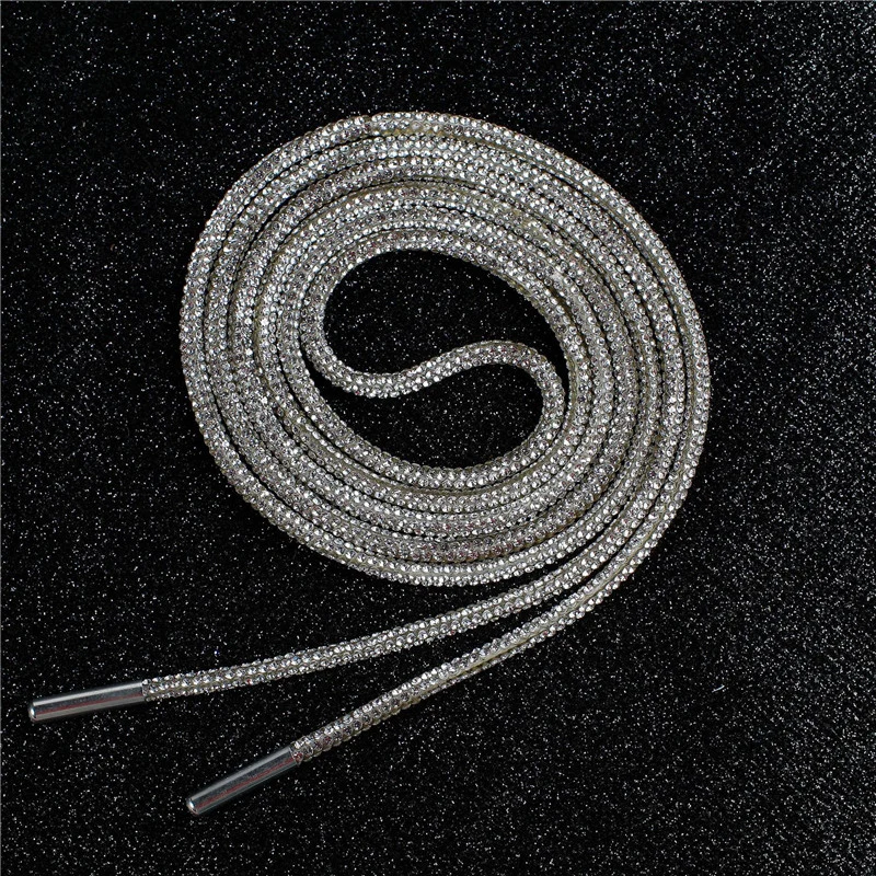 Rhinestone Shoe Laces for High-End Shoes Hats Clothing