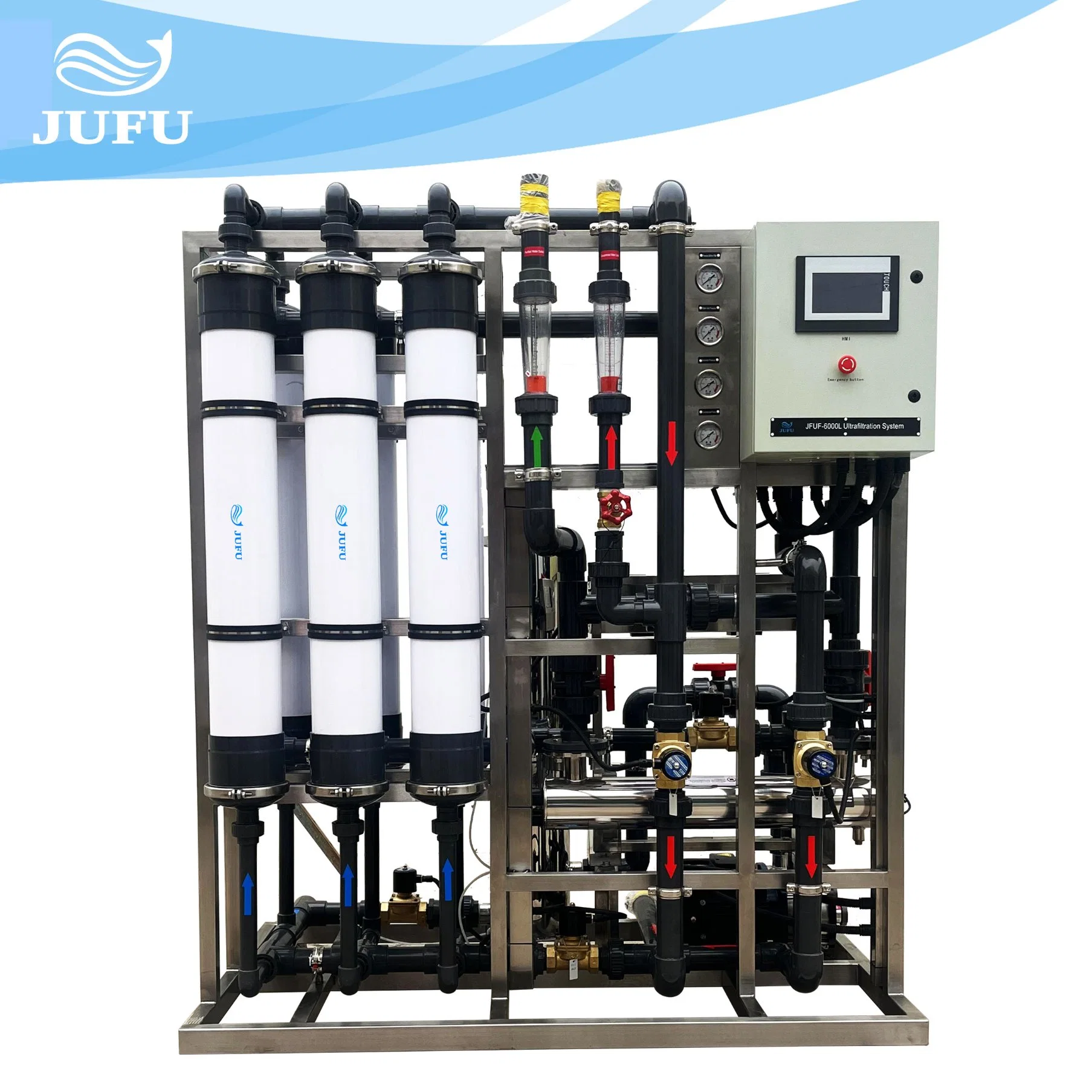 6tph UF Water Treatment Equipment Ultrafiltration System for River Water Well Water Purification