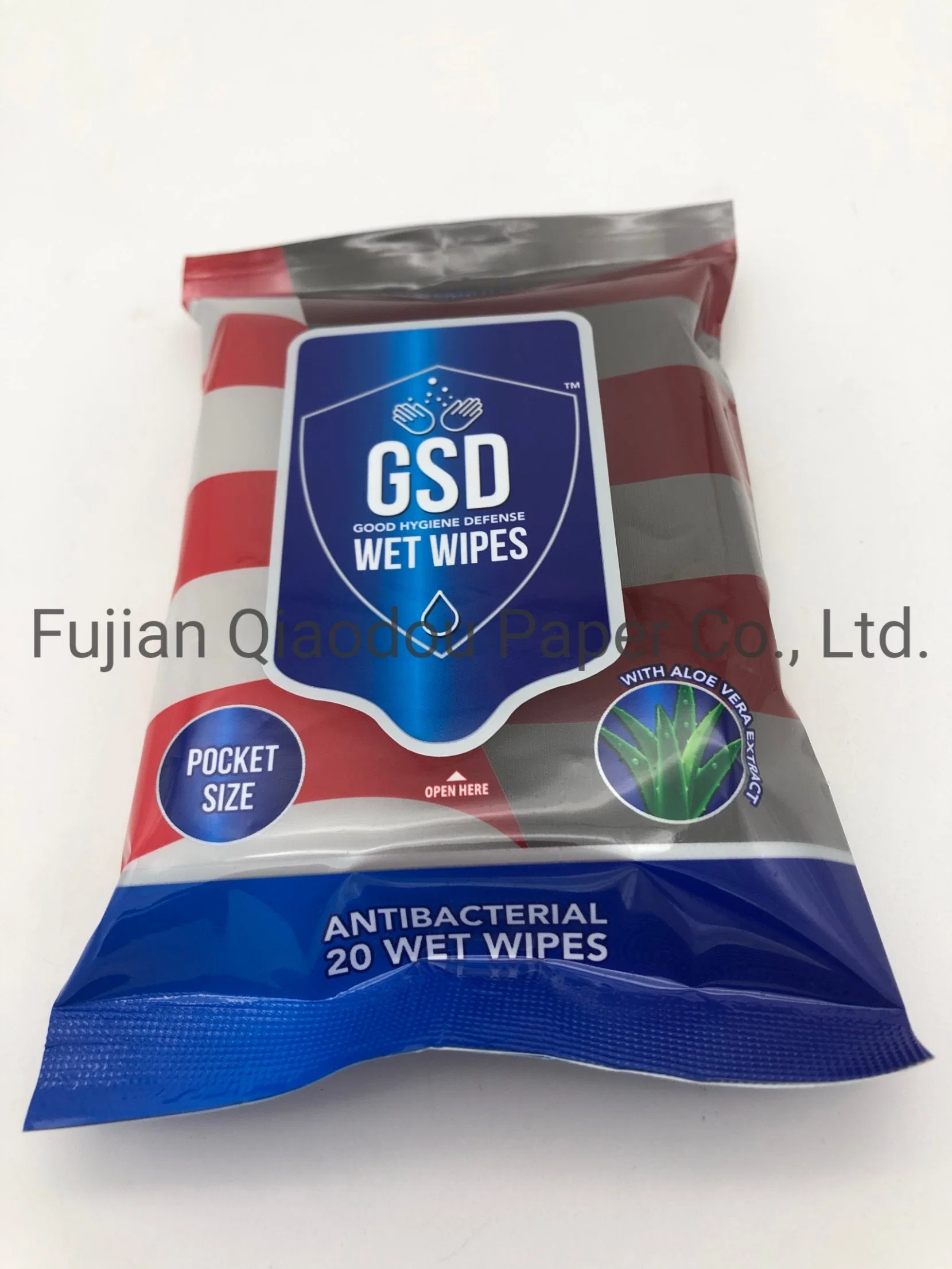 China Qiaodou Manufacturer 75% Alcohol Portable Cleaning Wet Wipes Disinfectant Wipes Antibacterial Cleaning Wipes