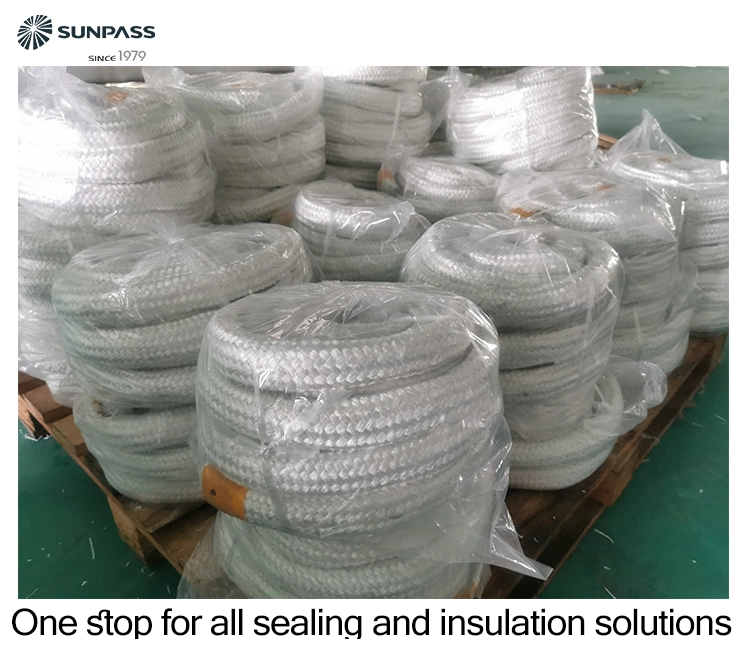 High Density Texturized Fiberglass Rope Packing Insulation Gasket Seal High quality/High cost performance  High Temperature Fiberglass Ribbons