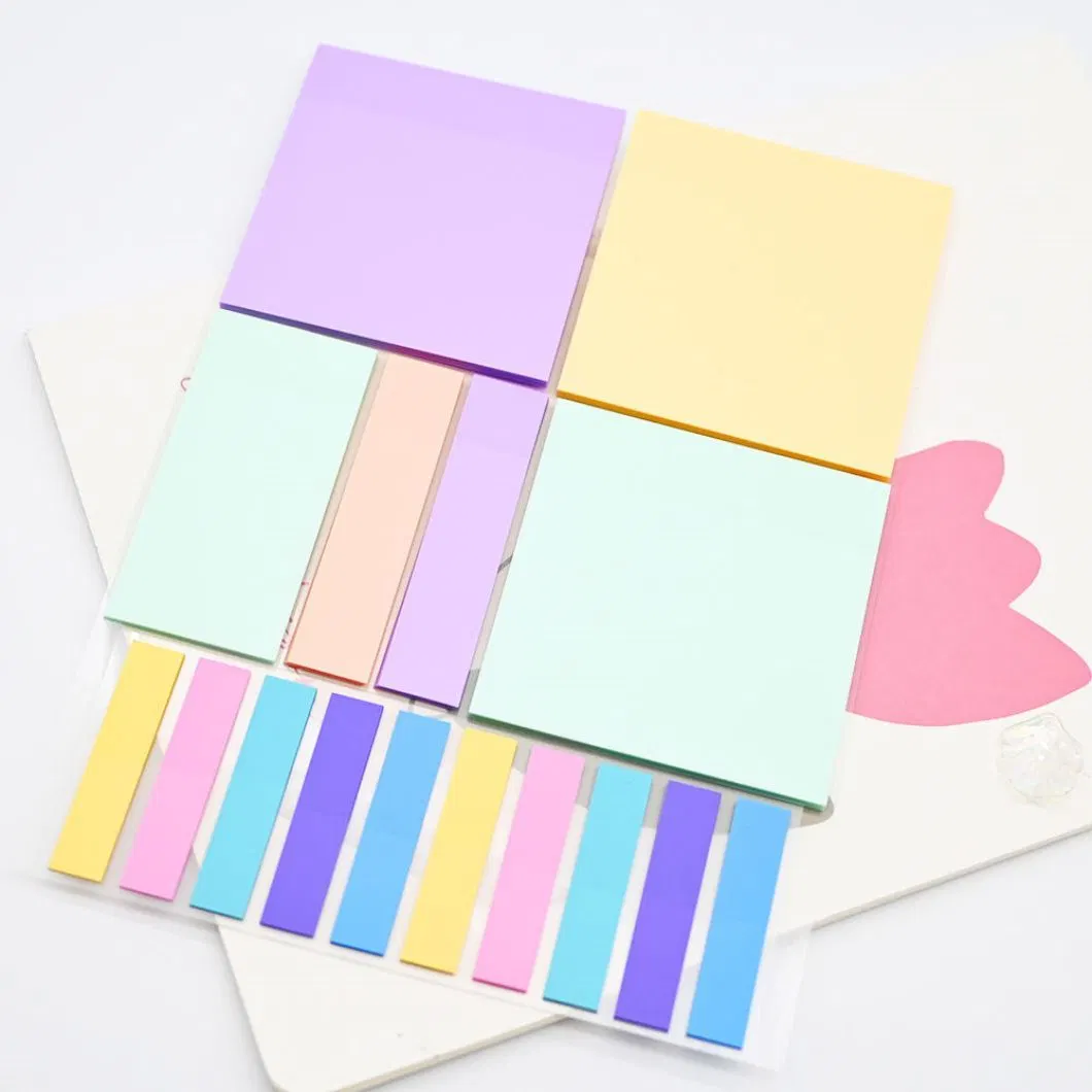 Morandi Pet Index Color Sticker Tear Students Transparent Tabs Book Label Sticky Notes for Custom Page Markers, Memo Pad