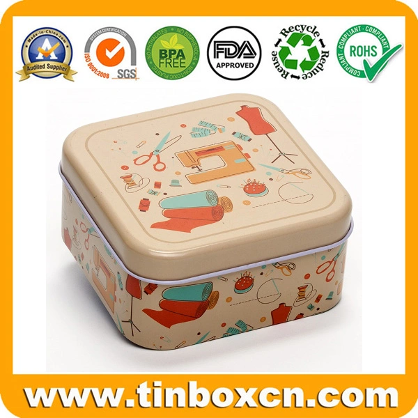 Square Gift Tin Box Packaging for Metal Can Tin Container