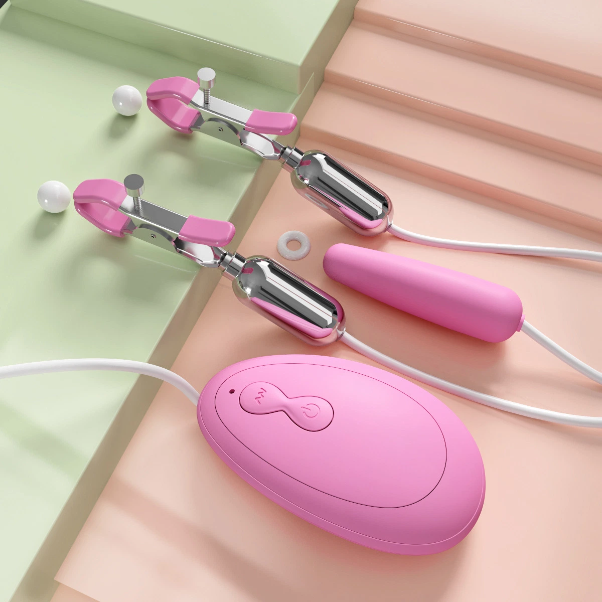 New 4 Style Remote Control Vibrating Nipple Clips with Jump Egg Breast Massage Nipple Clamps for Couple Sex Toys