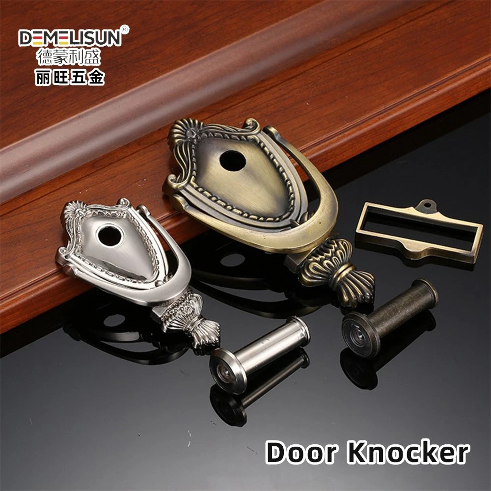 Top Quality Bulk Golden Brass Lion Head Door Knocker Metal Door Accessories Home Decorative Use for Main Doors Hardware