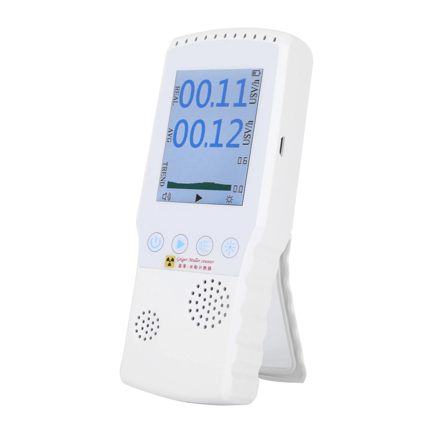 2023 Geiger Muller Tube Counter Dosimeter 2500mAh Rechargeable Lithium Battery Emf Nuclear Food Radiation Meter Detector Radiometer for Radiation Measurement