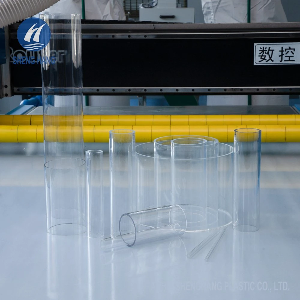 Clear Hard Plexiglass Tube Customized Size Extruded Plastic Transparent Acrylic Pipe