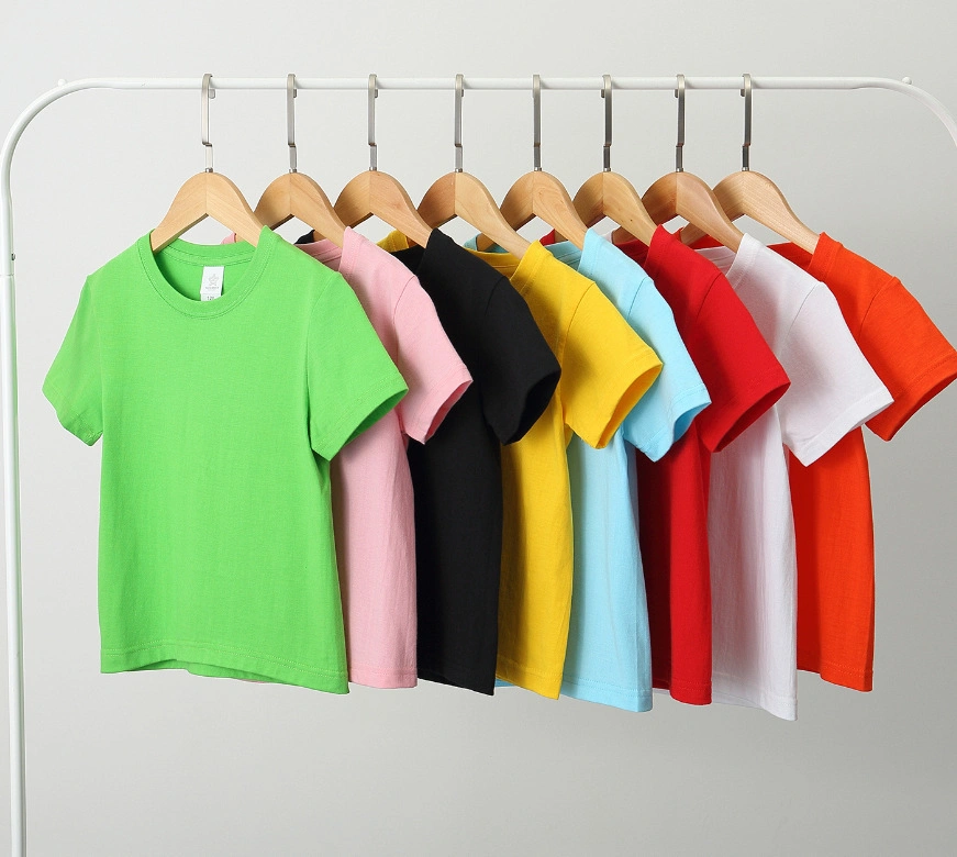 Advertising Shirt Solid Color Boys T Shirts Customize Kids Clothing