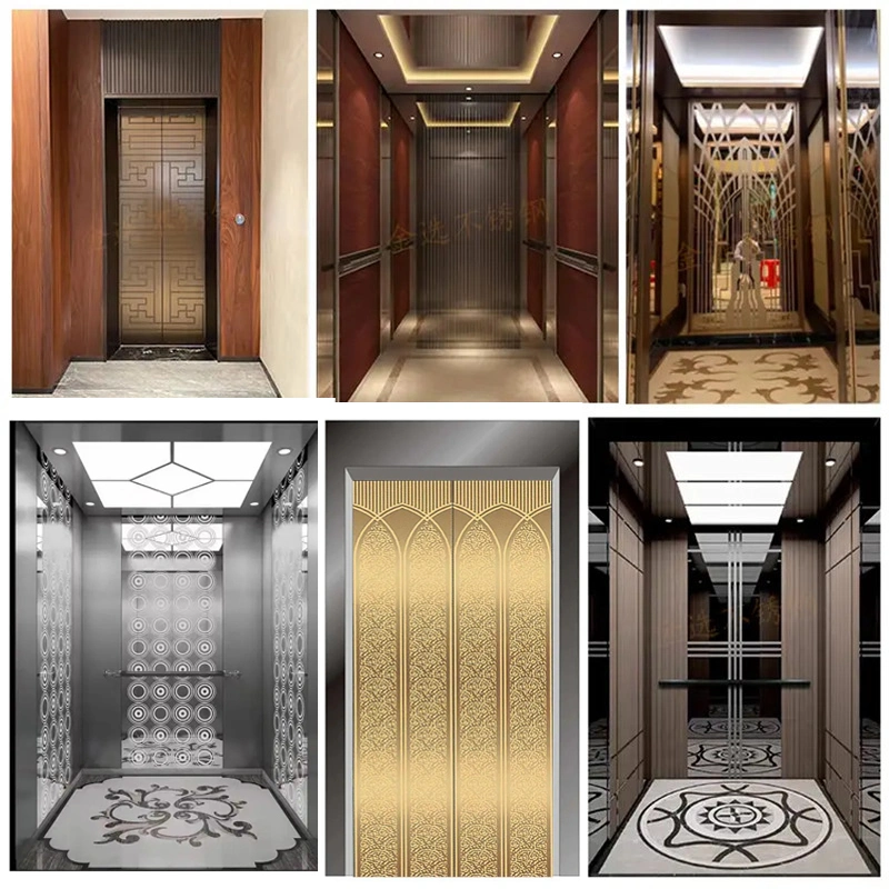 Custom Mirror Etching Pattern Designed 304 Stainless Steel Elevator Door Sheet