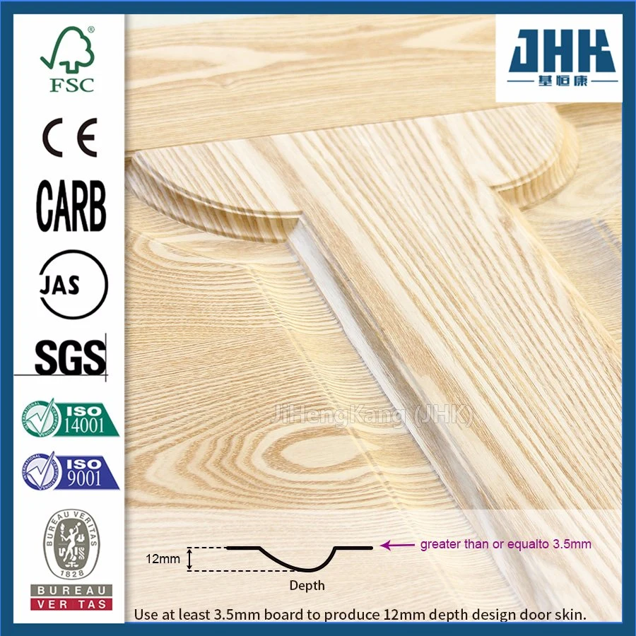 Jhk-S03 Home Natural Brich HDF Wood Moulded Veneer Door Skin