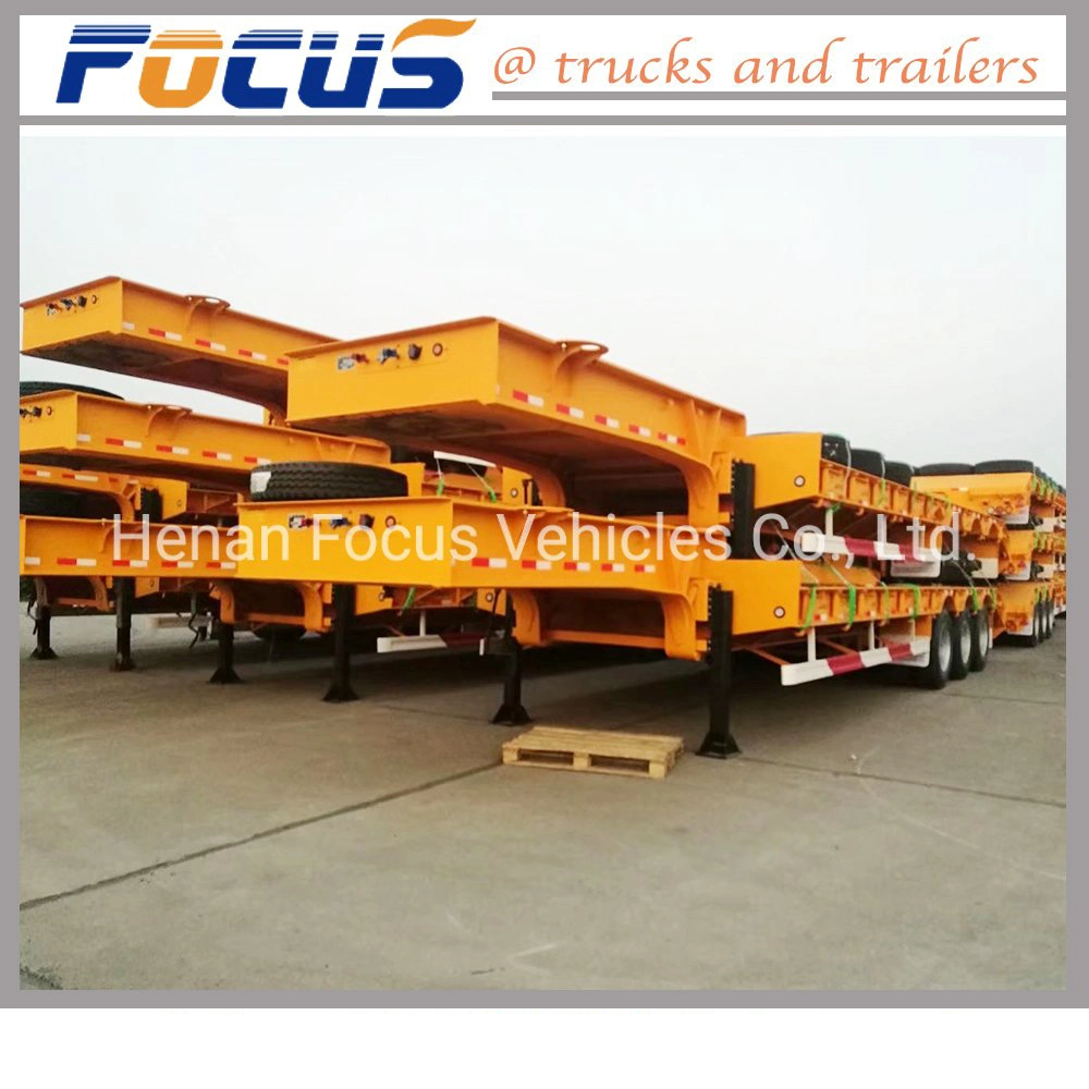 3 Axles Low Bed Semitrailer Semi-Trailer Trailer Truck Trailer