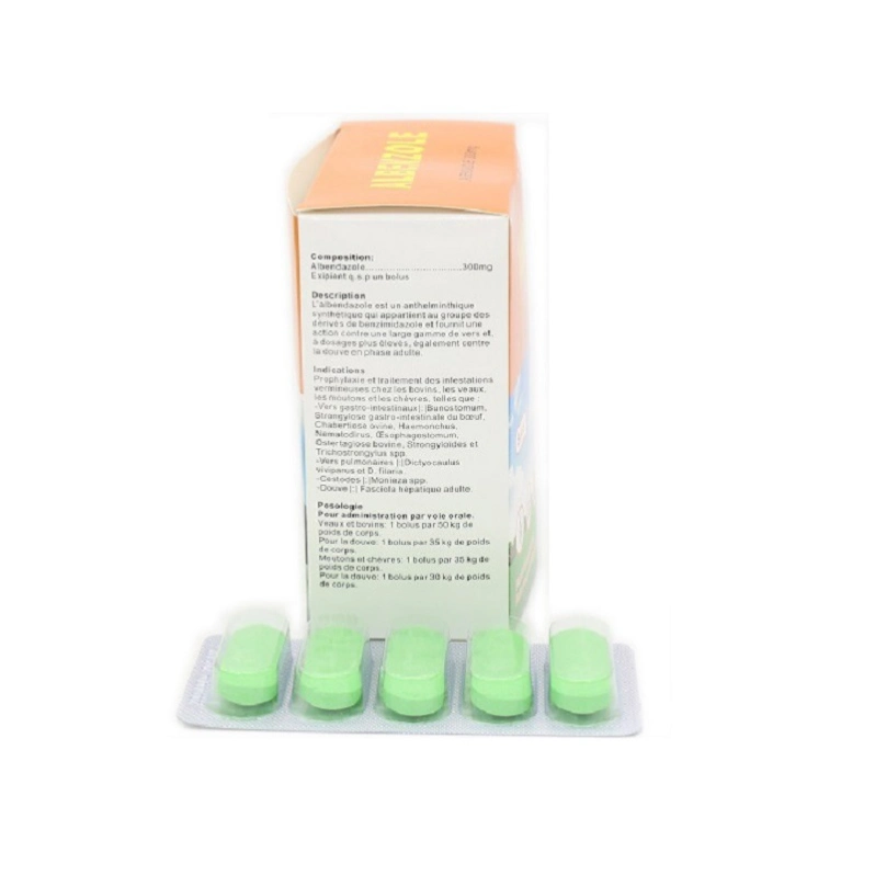 Pharmaceutical Drugs Medicine Wholesale/Supplier Best Price Tablet 50mg Albendazole Bolus for Veterinary