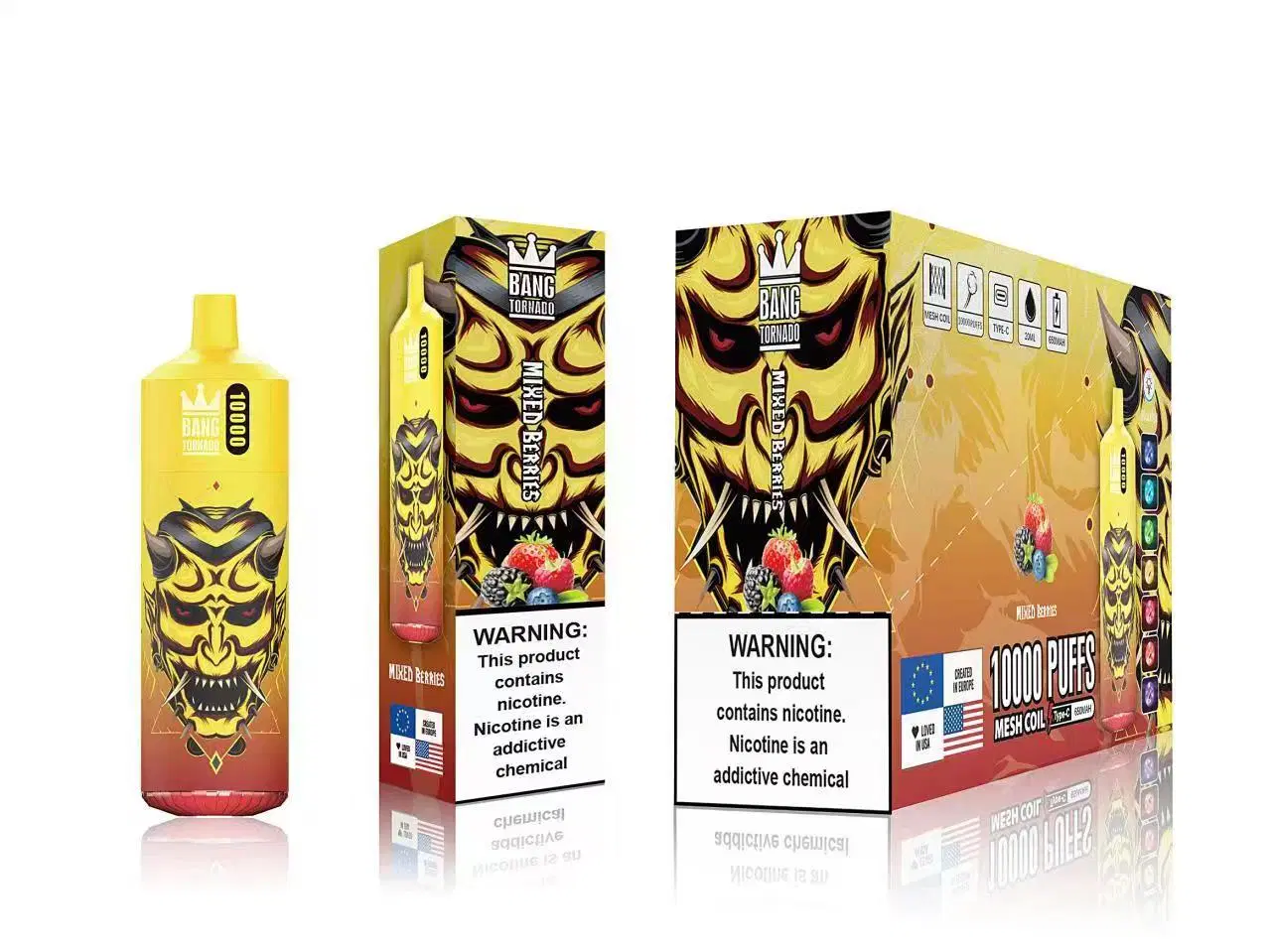 20ml Large Capacity Randm Disposable/Chargeable Vape Bang Tornado 10000 Puffs with 10 Flavors