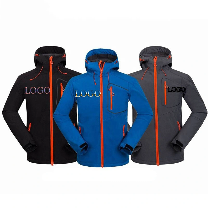 Le phoque à capuchon étanche OEM Windproof Mens zip jusqu'Veste Softshell