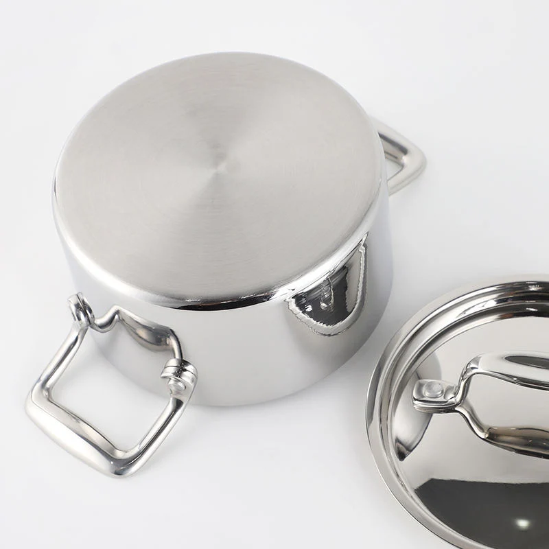 Best Quality FRI-Ply Stainless Steel Mini Casserole Copping Pot with Stainless Steel Lid and Handle