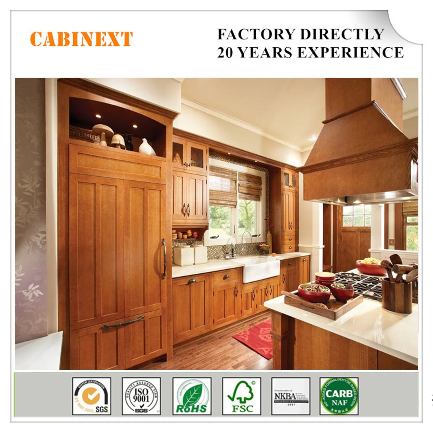 Customized Solid All Wood Kitchen Cabinet Cupboard Wardrobe